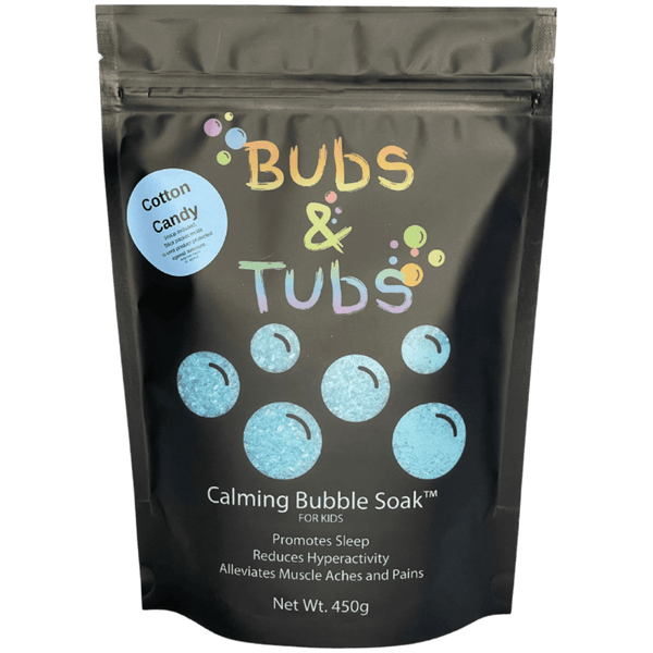 Calming Bubble Soak for Kids - Magnesium Sulphate Bubble Bath with Colour and Fragrance - Alleviates Muscle Aches and Pains, Reduces Hyperactivity, Promotes Sleep - Fun Epsom Salt Bath with Loads of Benefits for Children