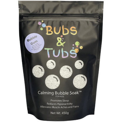 Calming Bubble Soak for Kids - Magnesium Sulphate Bubble Bath with Colour and Fragrance - Alleviates Muscle Aches and Pains, Reduces Hyperactivity, Promotes Sleep - Fun Epsom Salt Bath with Loads of Benefits for Children