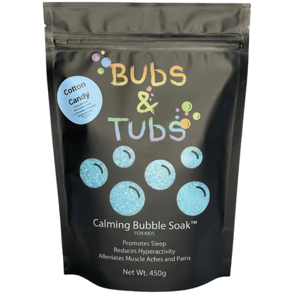 Calming Bubble Soak for Kids - Magnesium Sulphate Bubble Bath with Colour and Fragrance - Alleviates Muscle Aches and Pains, Reduces Hyperactivity, Promotes Sleep - Fun Epsom Salt Bath with Loads of Benefits for Children