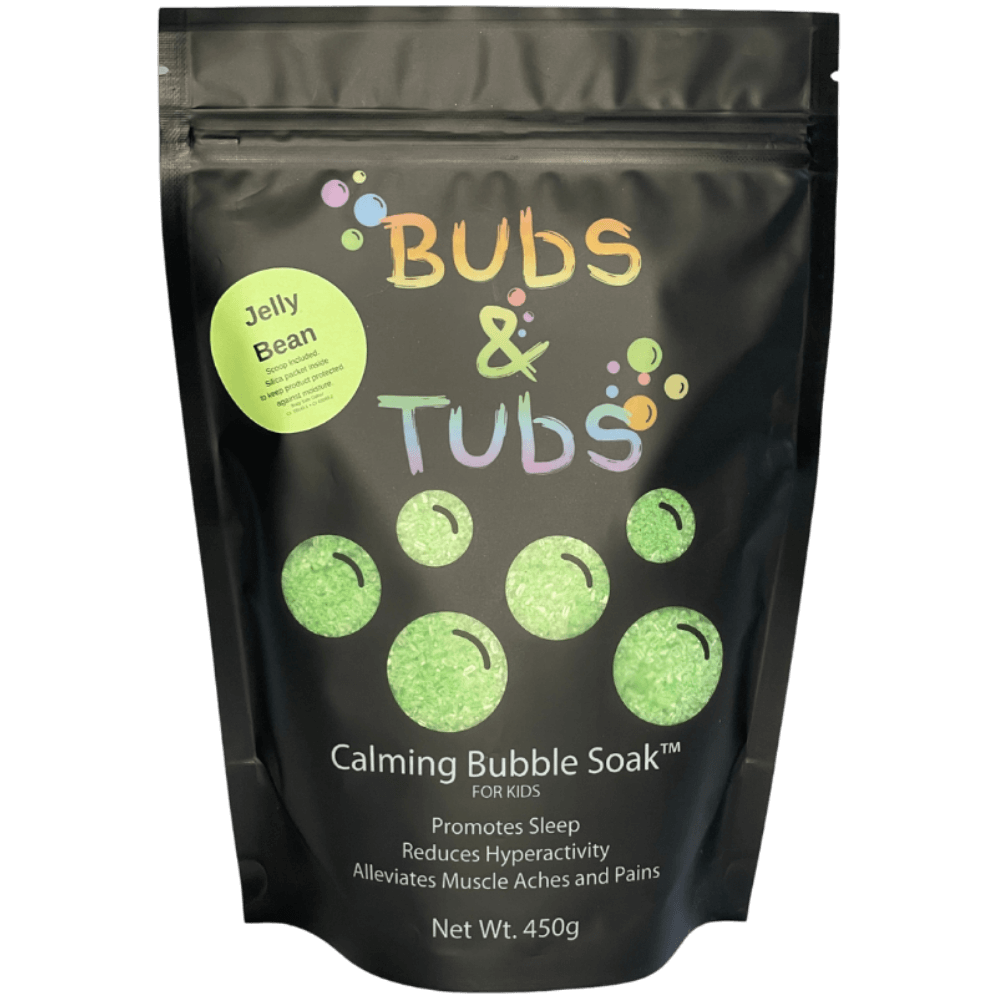 Calming Bubble Soak for Kids - Magnesium Sulphate Bubble Bath with Colour and Fragrance - Alleviates Muscle Aches and Pains, Reduces Hyperactivity, Promotes Sleep - Fun Epsom Salt Bath with Loads of Benefits for Children