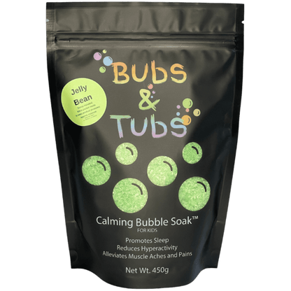 Calming Bubble Soak for Kids - Magnesium Sulphate Bubble Bath with Colour and Fragrance - Alleviates Muscle Aches and Pains, Reduces Hyperactivity, Promotes Sleep - Fun Epsom Salt Bath with Loads of Benefits for Children