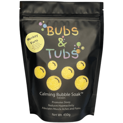 Calming Bubble Soak for Kids - Magnesium Sulphate Bubble Bath with Colour and Fragrance - Alleviates Muscle Aches and Pains, Reduces Hyperactivity, Promotes Sleep - Fun Epsom Salt Bath with Loads of Benefits for Children